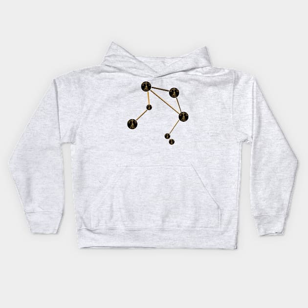 Zodiac Libra Constellation Kids Hoodie by INDONESIA68